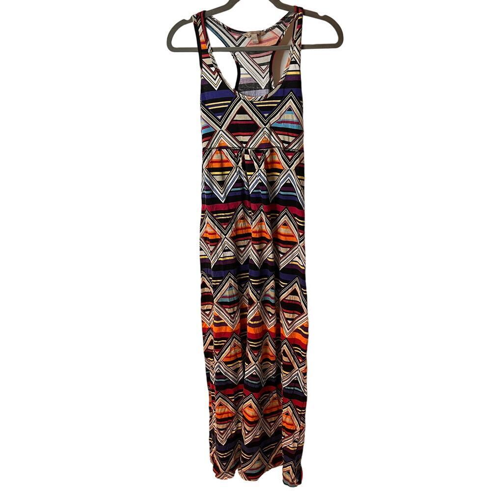 Banana Republic Aztec Print Sleeveless Maxi Dress Size Small
